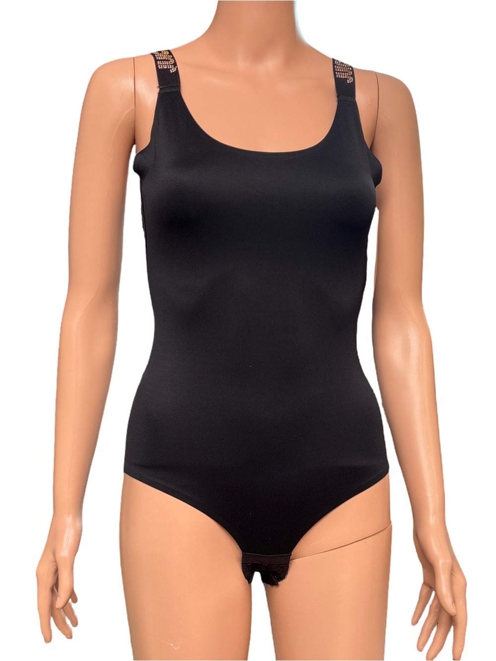 Juicy Couture Black Scuba Bodysuit with Adjustable Straps Medium NWT